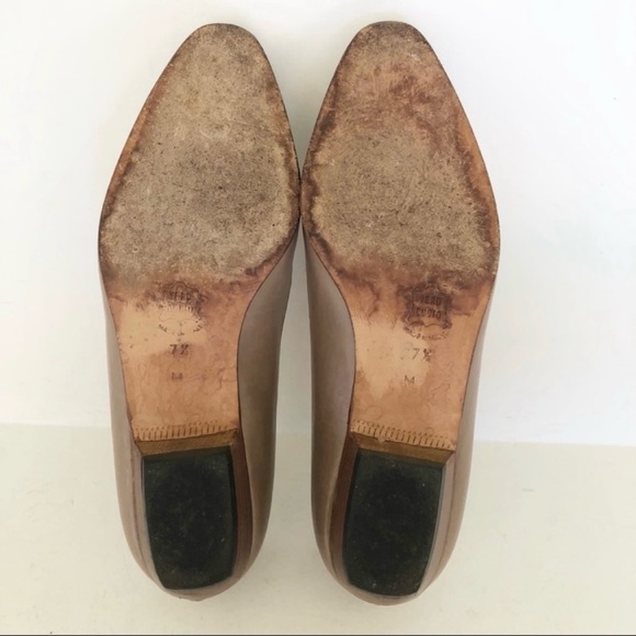 Bally Leather Two Tone Color Block Tan Cream Slip On Loafers - Picture 14 of 14